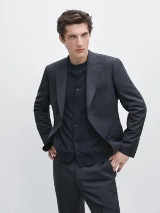 Cooler Anzug-Blazer aus Wolle