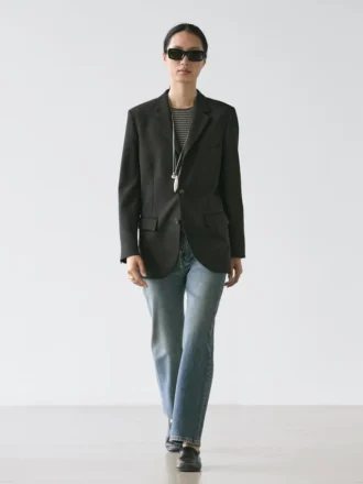 Dreiknopf-Blazer aus Wolle