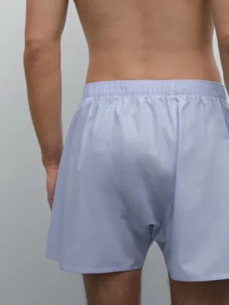 Einfarbige Boxershorts aus Popeline