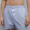 Einfarbige Boxershorts aus Popeline Einfarbige Boxershorts aus Popeline