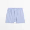 Einfarbige Boxershorts aus Popeline Einfarbige Boxershorts aus Popeline