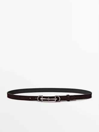 Equestrian-Gürtel aus Nubukleder