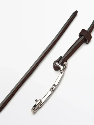 Equestrian-Gürtel aus Nubukleder