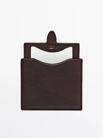 Etui aus Nappaleder mit Spiegel