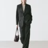 Extrafeiner Zweiknopf-Blazer aus Wolle