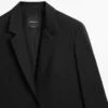 Extrafeiner Zweiknopf-Blazer aus Wolle