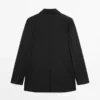 Extrafeiner Zweiknopf-Blazer aus Wolle