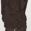 Fließende Bluse mit Rüschen