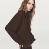Fließende Bluse mit Rüschen