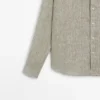 Fließendes Leinenhemd mit Tasche Fließendes Leinenhemd mit Tasche