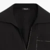 Fließendes Overshirt aus Wollmischung mit Taschendetails