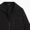Fließendes Overshirt aus Wollmischung mit Taschendetails