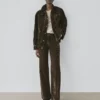 Flock-Jeans mit geradem Bein und niedriger Leibhöhe Flock-Jeans mit geradem Bein und niedriger Leibhöhe