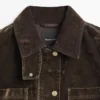 Flock-Jeansjacke mit Kragen Flock-Jeansjacke mit Kragen