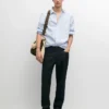 Fünf-Taschen-Hose aus Baumwolle und Leinen Fünf-Taschen-Hose aus Baumwolle und Leinen