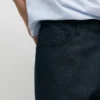 Fünf-Taschen-Hose aus Baumwolle und Leinen Fünf-Taschen-Hose aus Baumwolle und Leinen