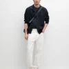 Gerippte Cardigan mit Knöpfen