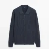 Gerippte Cardigan mit Knöpfen