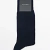Gerippte Socken aus Baumwollmischung Gerippte Socken aus Baumwollmischung