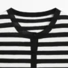 Gestreifter Kurzarm-Strick-Cardigan