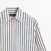Gestreiftes Hemd aus 100 % Baumwolle