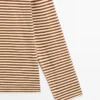 Gestreiftes Langarm-Baumwoll-T-Shirt Gestreiftes Langarm-Baumwoll-T-Shirt