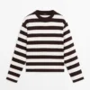 Gestreiftes Langarm-Baumwoll-T-Shirt Gestreiftes Langarm-Baumwoll-T-Shirt