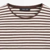 Gestreiftes Langarm-T-Shirt mit Kontrastdetail