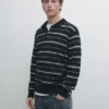 Gestreiftes Poloshirt aus Baumwollmischung
