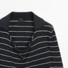 Gestreiftes Poloshirt aus Baumwollstrick Gestreiftes Poloshirt aus Baumwollstrick