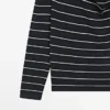 Gestreiftes Poloshirt aus Baumwollstrick Gestreiftes Poloshirt aus Baumwollstrick