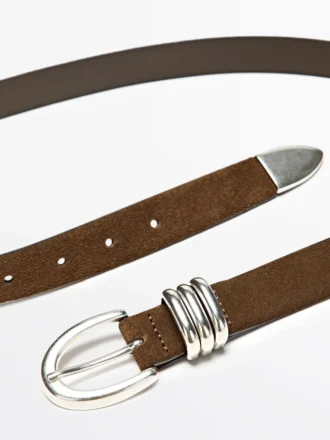 Gürtel aus Nappaleder mit Metallic-Detail