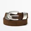 Gürtel aus Nappaleder mit Metallic-Detail Gürtel aus Nappaleder mit Metallic-Detail
