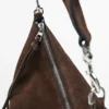 Halbmondtasche aus Spaltleder Halbmondtasche aus Spaltleder