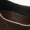 Halbmondtasche aus Spaltleder Halbmondtasche aus Spaltleder