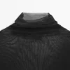 Halbtransparentes Langarm-T-Shirt Halbtransparentes Langarm-T-Shirt