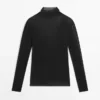 Halbtransparentes Langarm-T-Shirt Halbtransparentes Langarm-T-Shirt