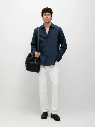 Hemd aus 100 % Leinen, Regular Fit