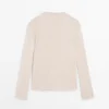 Henley-Pullover aus Wollmischung mit Cutwork-Verzierung Henley-Pullover aus Wollmischung mit Cutwork-Verzierung