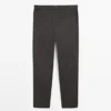 Hose aus Wollmischgewebe im Twill-Muster Hose aus Wollmischgewebe im Twill-Muster