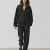 Hose aus Wollmischung mit Nahtdetails