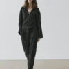 Hose aus Wollmischung mit Nahtdetails