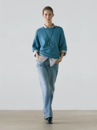 Jeans mit geradem Bein und niedriger Leibhöhe