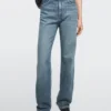 Jeans mit hoher Taille und weitem Bein