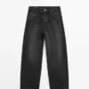 Jeans mit mittlerer Leibhöhe und Balloon-Passform