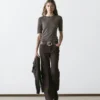 Jeans mit weitem Bein