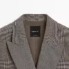 Karierter Blazer aus Wolle