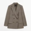 Karierter Blazer aus Wolle