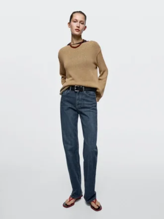 Komfortable Jeans mit geradem Bein und hoher Taille