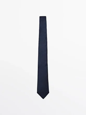 Krawatte aus 100 % Seide mit Polka-Dot-Muster